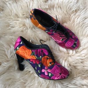 Embroidered Heels Embroidered Mexican Heels